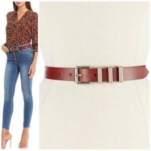 REBECCA MINKOFF Suzy Leather Belt - Color Luggage - NWT